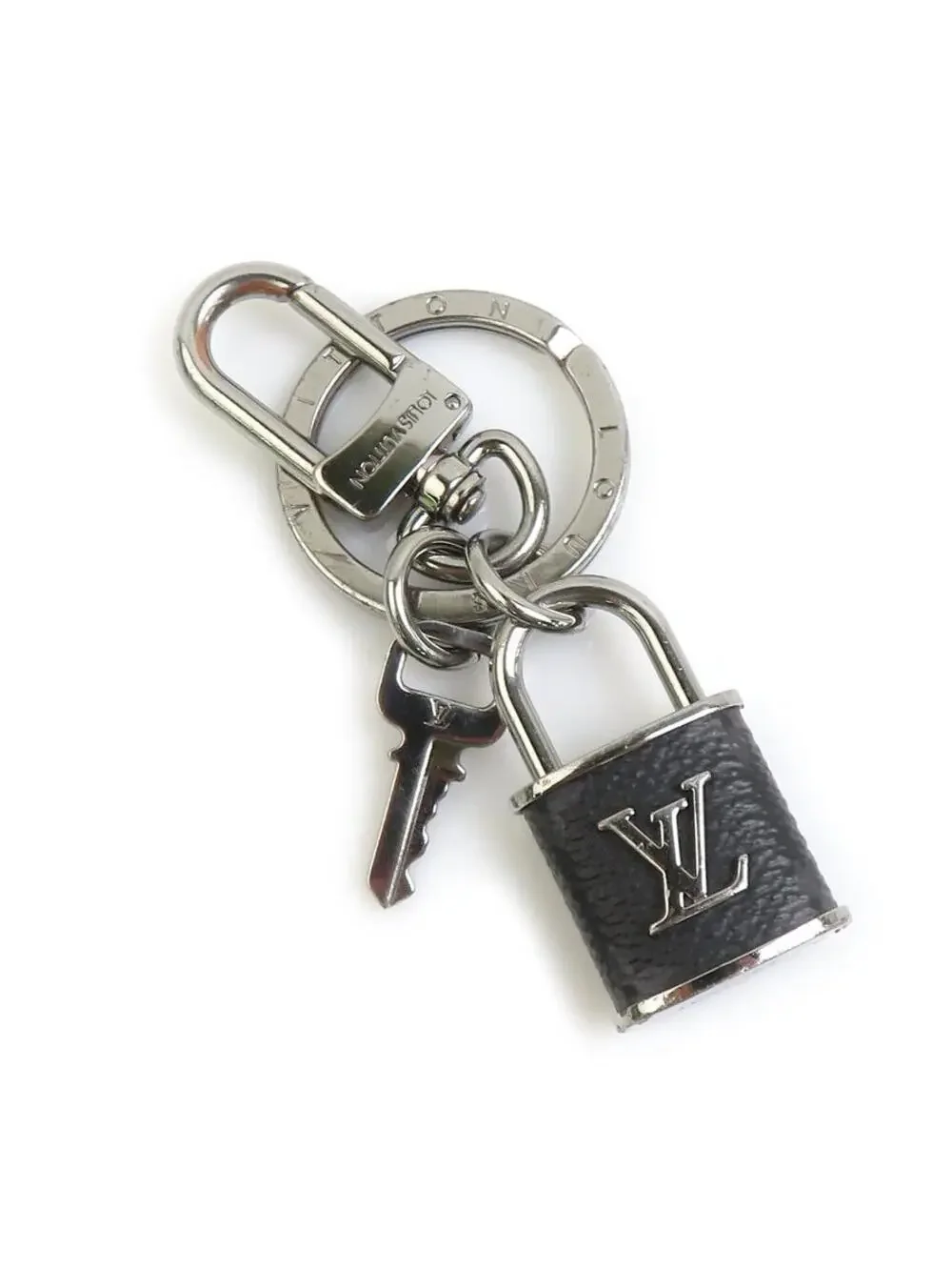 Auth Louis Vuitton Lv Lock Key Ring #329698L27B